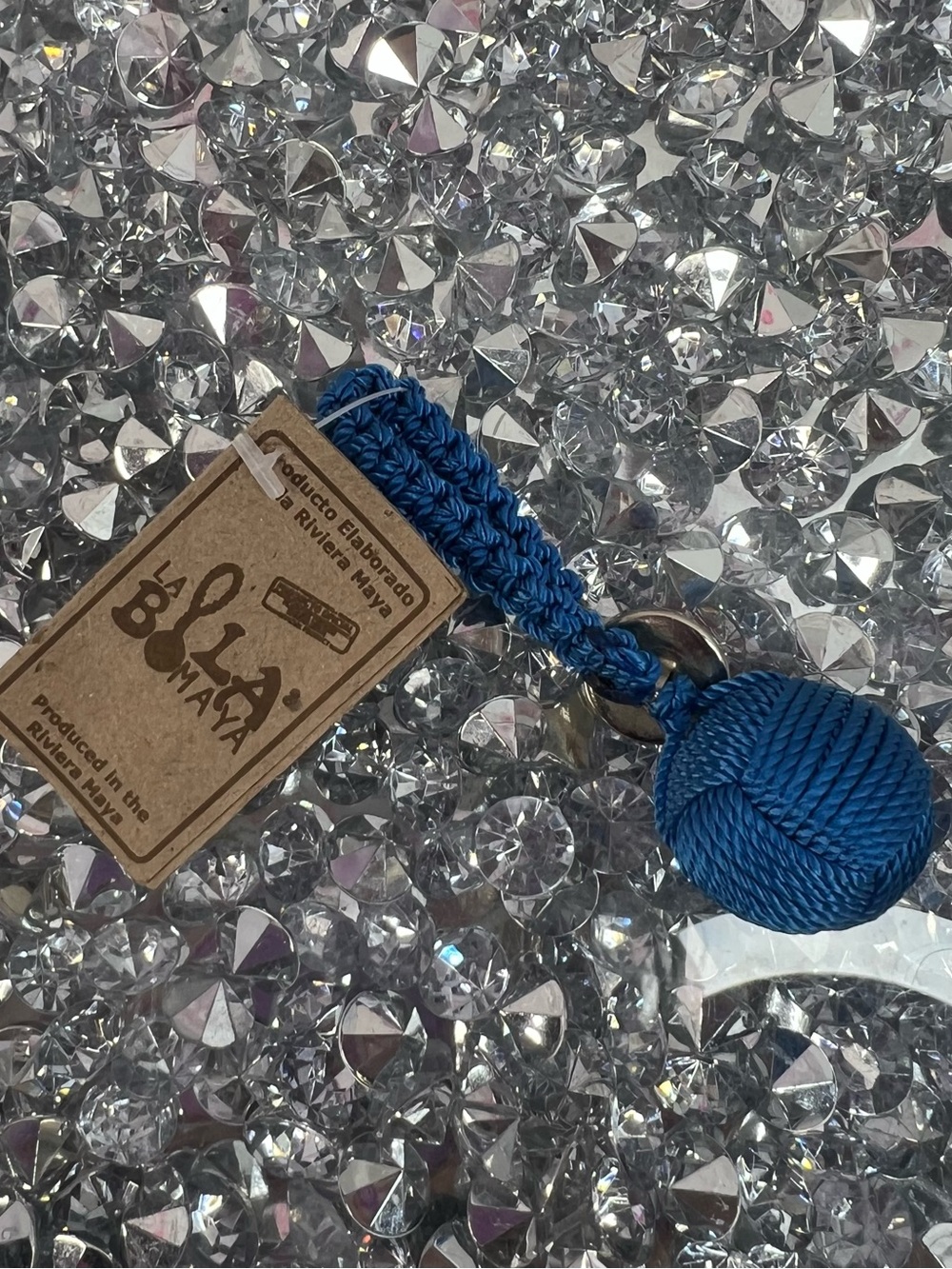 LA BOLA MAYA Mexico XPLOR park keychain Blue Rope Ball Small souvenir
